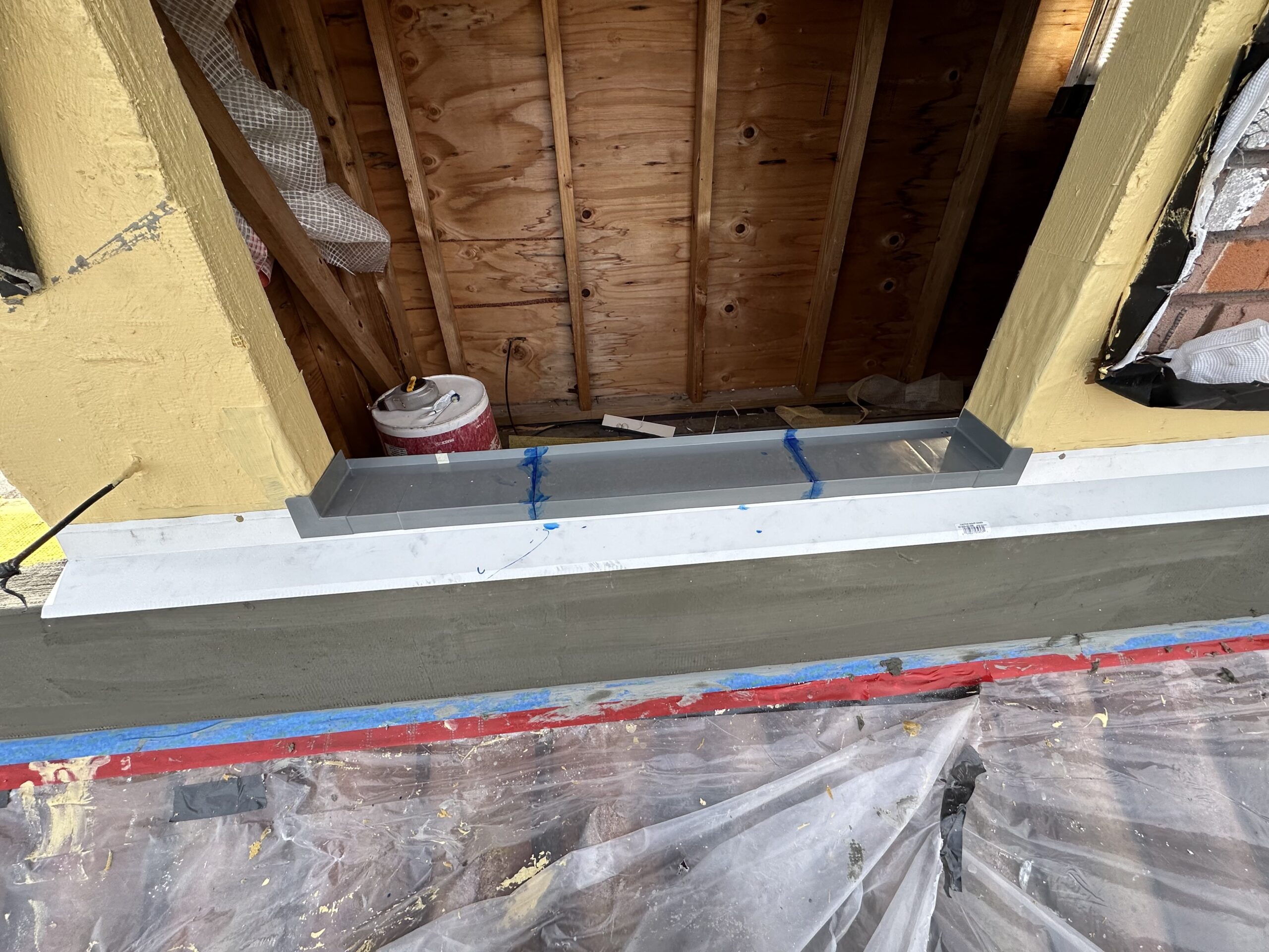 Pan Flashing Commercial Window Leak Store Front Contractor Shopping Center